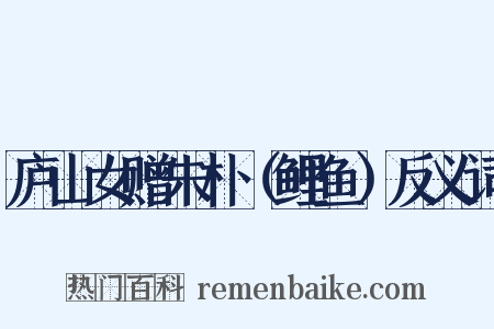 庐山女赠朱朴（鲤鱼）反义词是什么意思的图片